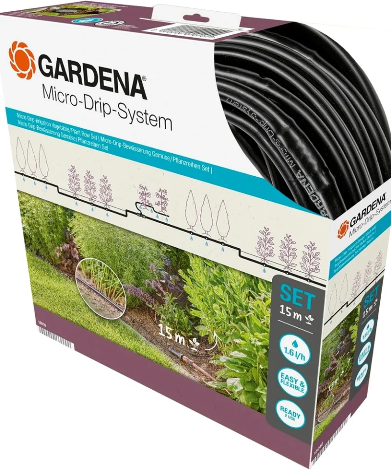 Gardena Micro-Drip sistem za kapljično zalivanje zelenjavnega vrta do 15 m